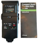 Jcpenney Compact Zoom Thyristor Strobe Flash Tilt Head W/ Manual. Tested/works. Fixed Price $14.39.