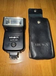 Konica Minolta Auto 128 Shoe Mount Electronic Flash Black For Parts Only Unteste. Fixed Price $19.99.
