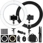 18" Dimmable Led Ring Light Kit With Stand 6600K For Tiktok Makeup Phone Camera. Fixed Price $54.90.