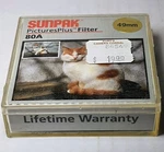 Blue Glass Lens Filter Coated Color 80-A Japan Sunpak. Fixed Price $9.99.