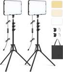 2-PACK Led Photography Studio Light For Video Film Recording With Tripod Stand. Fixed Price $66.99.
