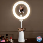 Halluv Ring Light For Makeup Video Recording 11 Desk 13.5 Stand. Fixed Price $83.52.