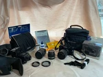 Lot-olympus OM-4 Camera, Accessories Extra Lenses, Filters, Flash, Quick Pro Dvd. Fixed Price $299.99.