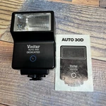 Vivitar Auto 30D Dedicated Flash Camera Attachment Untested- With Manual. Fixed Price $7.63.
