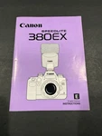 Canon Speedlite 380EX Instruction Manual....free Shipping. Fixed Price $6.90.