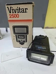 Vivitar 2500 Zoom Thyristor Flash Boxed W/ Manual, Powers On, Untested. Fixed Price $7.80.