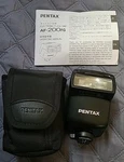 Pentax Af 200FG Shoe Mount Flash With Case And Manual. Fixed Price $50.00.