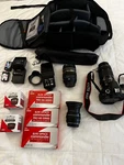Canon Digital 80D Camera With Lenses And Case. Fixed Price $900.00.