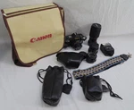 Canon T70 35MM Film Camera 50MM 28MM 80-200MM Lens Bundle. Fixed Price $399.99.
