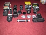 Vintage 35MM Lenses , Flash Tripod Lot. Price Drop Oh My !!!!!. Fixed Price $80.00.
