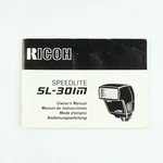 Ricoh Speedlite SL-301M Flash Owners Manual Instruction Booklet. Fixed Price $9.99.