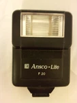 Ansco-lite 20 Camera Flash Unit Black Vintage With Exposure Table. Fixed Price $10.50.