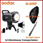 Us Godox SL60IID Bowens Cob Led Video LIGHT+95CM Grid SOFTBOX+2M Stand Kit. Fixed Price $185.00.
