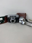Vtg Kodak Automatic Camera 35MM Leather Case Synchro Lens Strap Flash. Fixed Price $49.95.