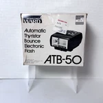 New Automatic Thyristor Bounce Electronic Flash ATB-50 Montgomery Ward Old Stock. Fixed Price $12.99.