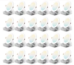 24 Pack 6IN 5CCT Ultra-thin Led Recessed Ceiling Light W/ Junction Box, 1050LUME. Fixed Price $149.98.