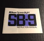 Nikon SB-9 Speedlight Slr Camera Flash Genuine Instruction Manual (english). Fixed Price $13.99.