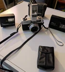 Film Lot+parts Canonet 28 35MM Camera W/canon Canolite Dflash+bonus. Fixed Price $85.00.