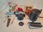 Mint Canon AE-1 Silver 35MM Film Camera Body Fd 50MM F1.4 Lens + Extras. Fixed Price $238.88.
