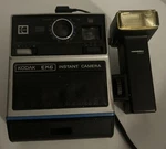 Vintage Kodak EK6 Instant Camera With Hanimex K400 Flash Untested. Fixed Price $10.99.