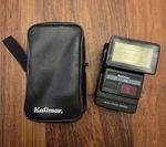 Kalimar AFZ-7000 Auto Focus System Camera Flash Unit With Black Zip Up Bag. Fixed Price $35.00.
