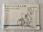 Original Hasselblad Proflash 4504 User Manual (55034) Instruction Book. Fixed Price $11.95.