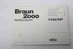 Bruan 2000 Variocomputer Flash 022 027 Guide MANUAL+ENGLISH+ORIGINAL+W0W. Fixed Price $9.95.