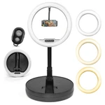Idance Led Ring Light With Cell Phone Holder, 10", Usb Powered Bluetooth.... Fixed Price $50.73.