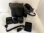 Canon Bundle W/ Flash, Shoe Cord, Transmitter, Garyfong Lightsphere, Bags. Fixed Price $22.52.