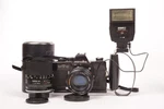 Minolta Srt 101 Black Film Camera Kit W/ Rokkor-x 50MM F/1.7 Tested/works. Fixed Price $189.00.