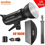Godox SK300II-V Studio Strobe Flash With REFLECTOR+60*90CM Grid SOFTBOX+2M Stand. Fixed Price $189.00.
