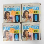 Sylvania & Ge Blue Dot Flash Bulbs AG1B Boxes 12 Count Total 48. Fixed Price $38.40.