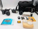 Vintage Yashica 200 Af Camera With Sigma Lens, Flash, Manual And Bag. Fixed Price $69.99.