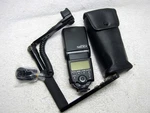 Canon Speedlite 580EX Eos Electronic Flash W/case + Custom Bracket & Synch Cord. Fixed Price $84.95.