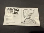 Pentax AF220T Instructions Foldout Manual.....free Shipping. Fixed Price $5.60.