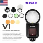 Us Godox V1N Ttl 1/8000S Hss Speedlite FLASH+AK-R1 Barn Door For Nikon. Fixed Price $248.00.