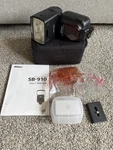 Nikon SB-910 Speedlight Flash Shoe Mount W/case & Accessories Manual Included. Fixed Price $149.99.