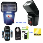 Ttl Full Auto Flash Led Light +remote Rechar Batteries For Nikon D7100 D7200. Fixed Price $104.00.