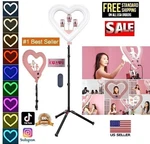 20'' Led Ring Light Kit Heart W/stand & Remote Social Media/beauty Shoot Tik Tok. Fixed Price $58.95.
