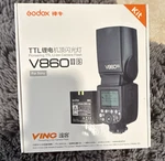 Godox V860IIS Ving Ttl Xenon Flash Gun W/ Lcd, Hot Shoe, GN60 For Sony. Fixed Price $100.00.