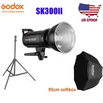 Us Godox SK300II 300W 2.4G Studio Flash Light +95CM Grid Softbox 2M Stand Kit. Fixed Price $159.00.