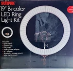 Sunpak Led 19" Bi-color Ring Light Kit Black Bag Stand & Adapter Cord. Fixed Price $55.00.