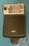 Braun Hobby 23BC Black Shoe Mount Flash - Tested. Fixed Price $14.77.