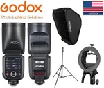 Us Godox V100S Ttl Flash 100WS Power With 60*60CM Softbox S2 Bracket And Tripod. Fixed Price $433.00.