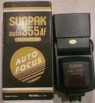 Sunpak Auto 355-AF Thyristor Shoe Mount Flash For Pentax. Fixed Price $28.00.