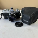 Konica Autoreflex Slr Film Camera Hexanon Ar 52MM F/1.8 Lens & Case Manual. Fixed Price $39.99.