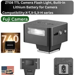 ZT08 Ttl Camera Flash For Fuji, Built-in Lithium Battery, Black Zeniko. Fixed Price $44.99.