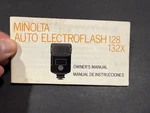 Minolta Auto Electroflash 128 / 132X Instruction Manual....free Shipping. Fixed Price $6.25.