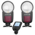 Flashpoint 2-PACK Zoom Li-on X R2 Ttl On-camera Round Speedlight For Nikon. Fixed Price $467.00.