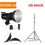 Godox SK300II 300W Studio Flash Strobe Lamp ,95CM Softbox,light Stand Kit. Fixed Price $139.00.